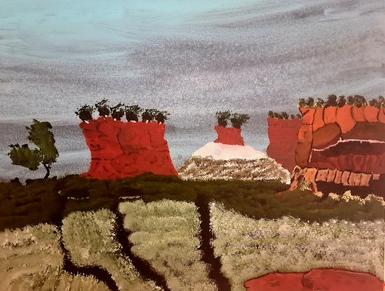 Latest artwork by Illyampi Victor Burton (1954-2021)