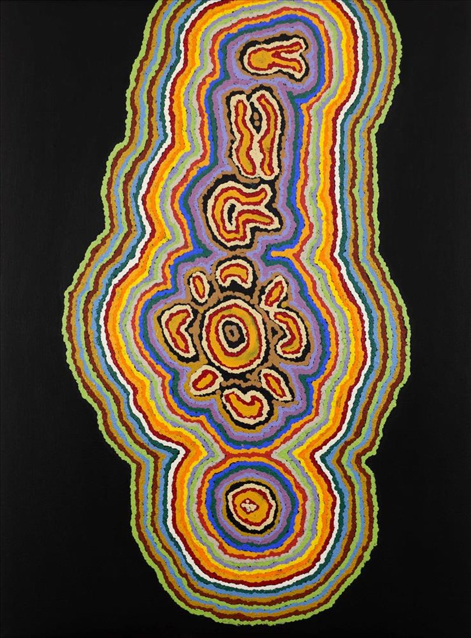 Latest artwork by Elizabeth (Lizzie) Napaljarri Gordon