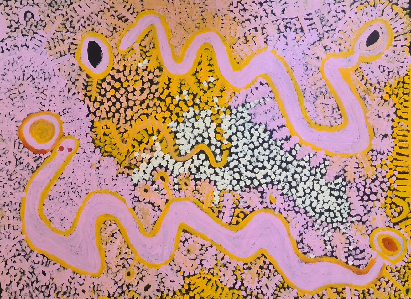 Latest artwork by Tiger Palpatja (c1920-2012)