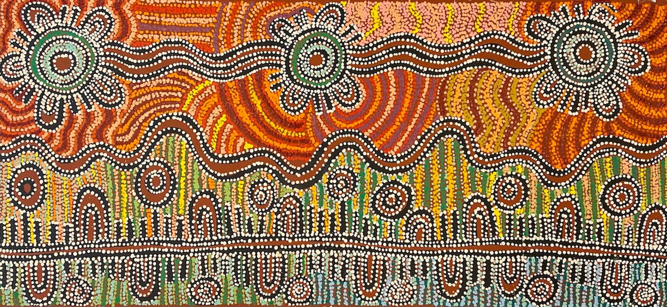 Latest artwork by Tjimpuna Williams