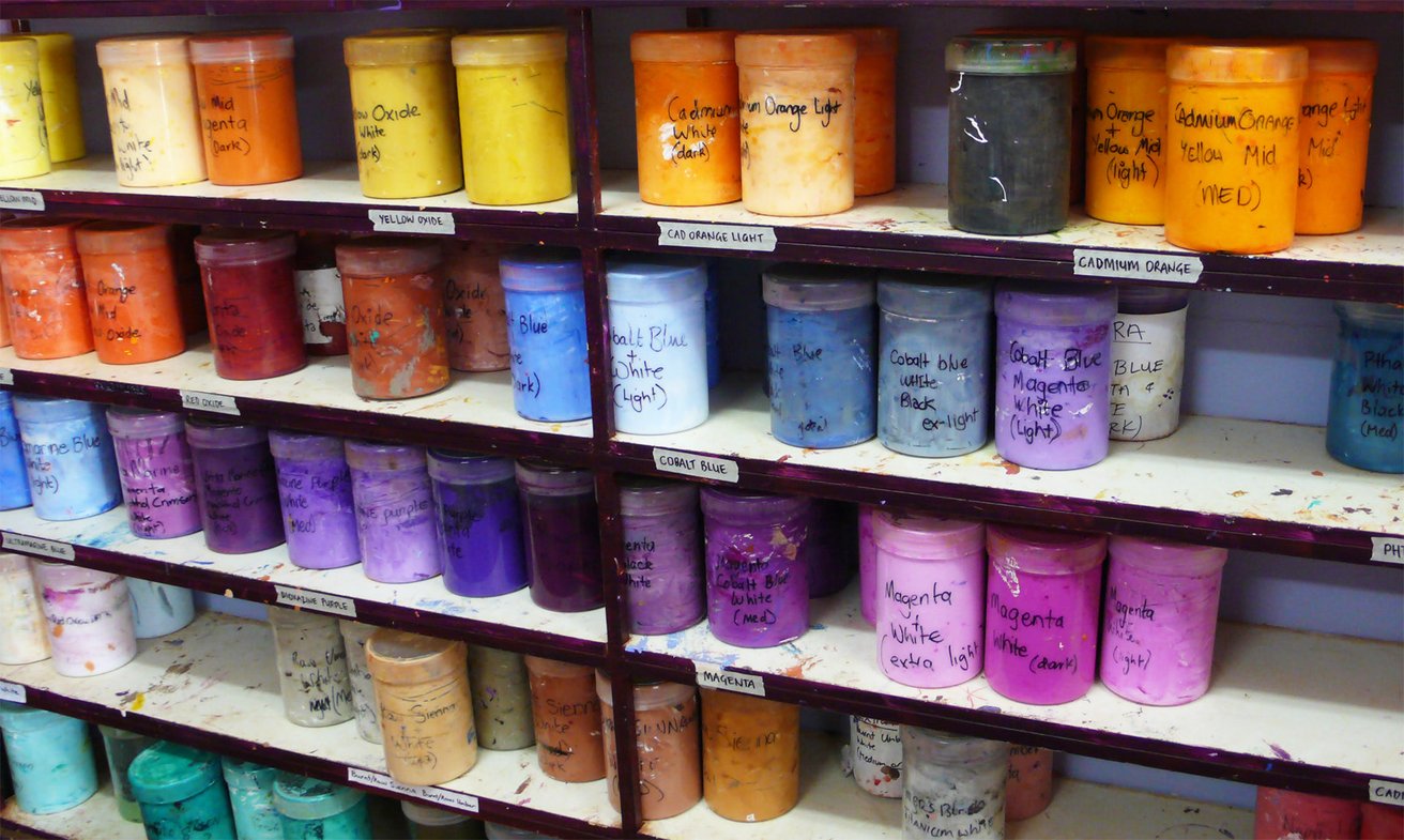 Acrylic paint ready for the next masterpiece to be created