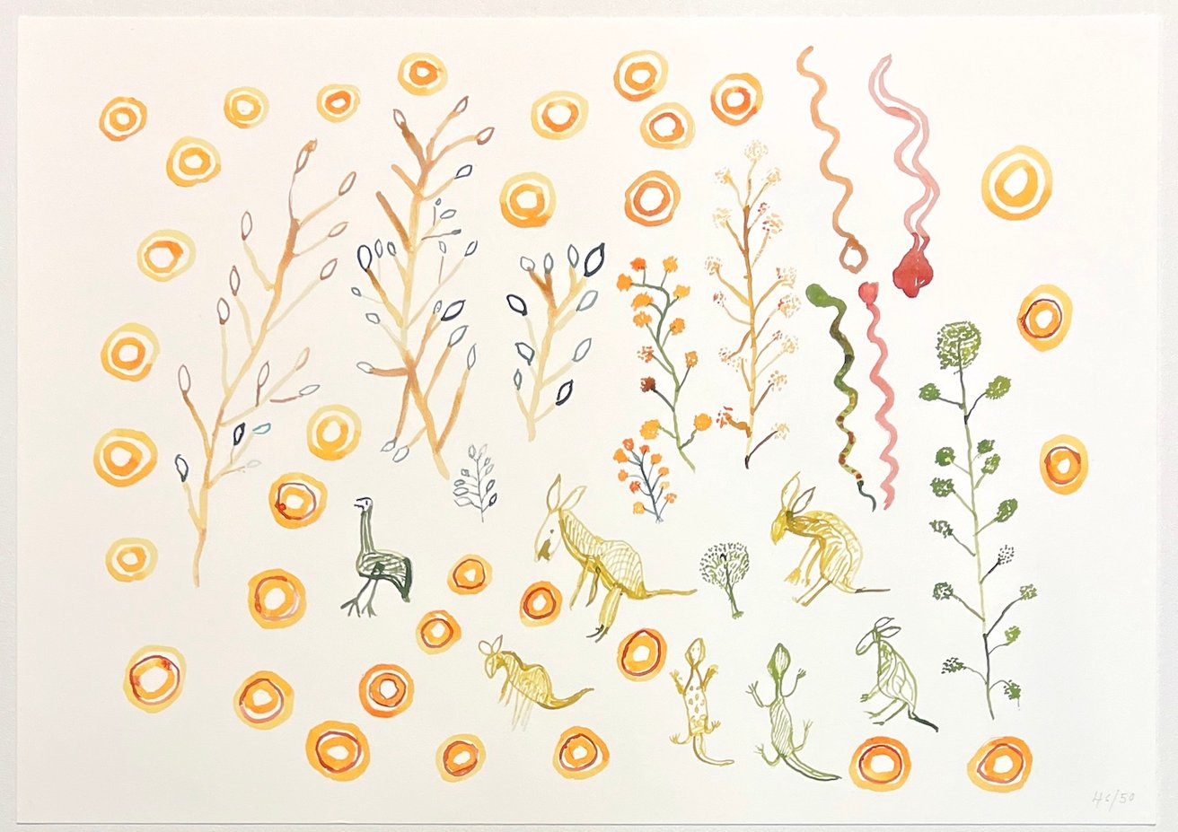 Latest artwork by Ginger Wikilyiri (c1932)